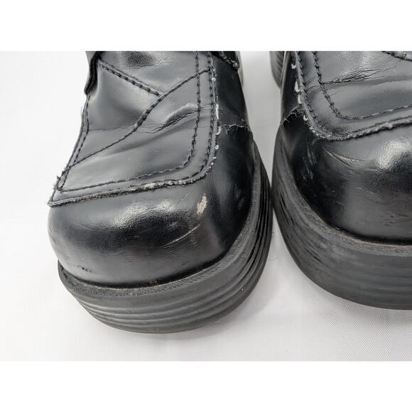 Mudd Tempo 90's Y2K Platform Chunky Heel Loafers Vegan Black Women's 7.5 - Picture 3 of 10